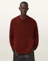 Allsaints Mens Rust Red Myles Oversized-fit Mohair-blend Jumper In Brown