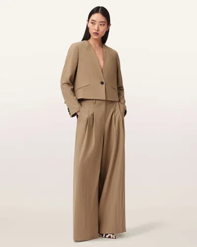 Allsaints Main: 52% Wool In Brown