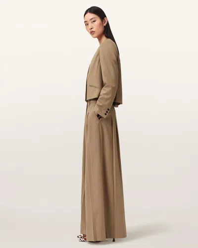 Allsaints Main: 52% Wool In Brown