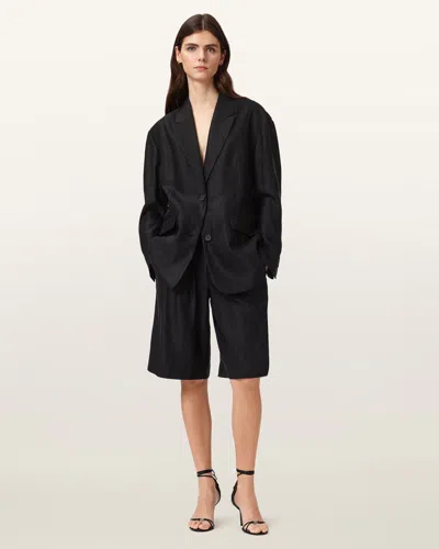 Allsaints Main: 54% Viscose In Black