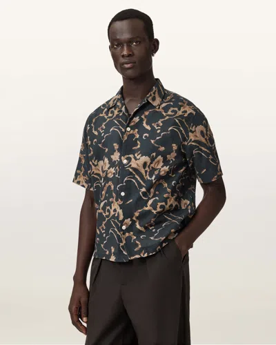 Allsaints Main: 55% Linen In Black