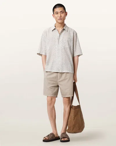 Allsaints Main: 55% Linen In Neutral
