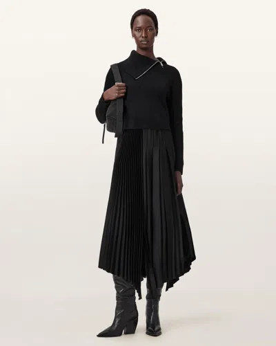 Allsaints Main: 58% Merino Wool In Black