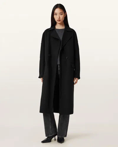 Allsaints Main: 63% Wool In Black