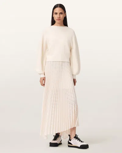 Allsaints Sinead 2-in-1 Pleated Dress In White