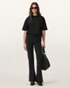 Allsaints Rebecca Zip Flared Pants In Black