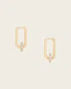 Allsaints Selene Bolt Hoop Earrings In Gold