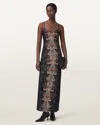 Allsaints Bryony Snakeskin Print Slipdress In Multi