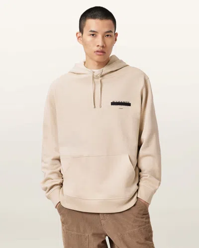 Allsaints Male Redact Pullover Embroidered Logo Hoodie