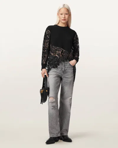 Allsaints Malorie Asymmetric Top In Black