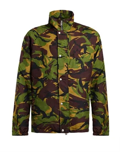 Allsaints Man Jacket Military Green Size Xl Polyamide
