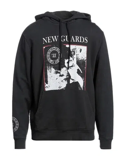 Allsaints Man Sweatshirt Black Size Xl Organic Cotton