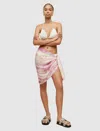 Allsaints Marea Tie Dye Print Oblong Scarf In Pink