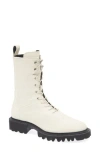 Allsaints Maren Snakeskin Embossed Leather Boot In White