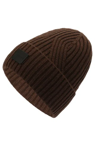 Allsaints Margo Beanie In Caramel Brown