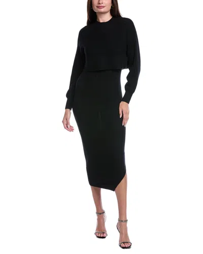 Allsaints Margot Wool & Alpaca-blend Sweaterdress In Black