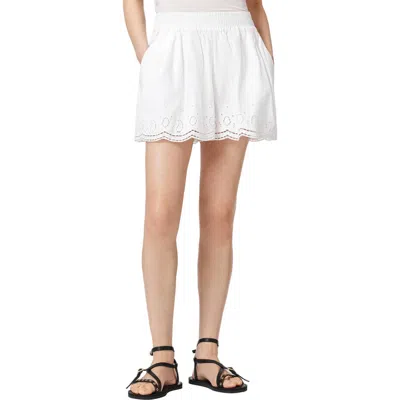 Allsaints Marie Cotton Eyelet Shorts In White