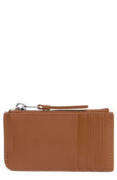 Allsaints Marlborough Leather Wallet In Brown