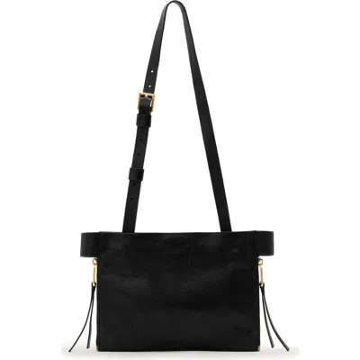 Allsaints Marlo Leather Crossbody Bag In Black