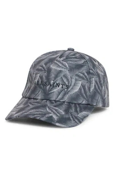 Allsaints Marseille Adjustable Baseball Cap In Gray