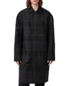 Allsaints Marton Regular Fit Wool Overcoat In Black