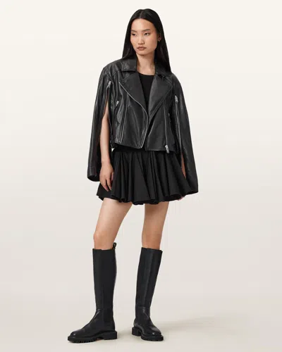 Allsaints Masone Leather Biker Jacket, In Black