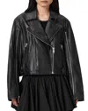 Allsaints Masone Leather Biker Jacket In Black
