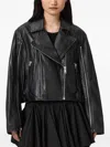 Allsaints Masone Leather Biker Jacket In Black