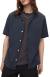 Allsaints Mattole Relaxed Fit Crepe Short Sleeve Button-up Camp Shirt