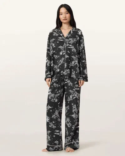 Allsaints Maude Pyjama Set In Black