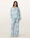 Allsaints Maude Map Print Pajamas In Blue