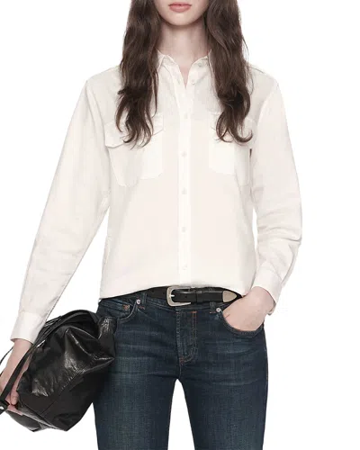 Allsaints Maven Cotton Relaxed Shirt In White
