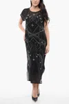 Allsaints Maxi Dress Etta Embellished With Beads In Black