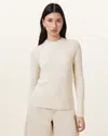 Allsaints Maya Ribbed Cashmere Jumper In Chalk White