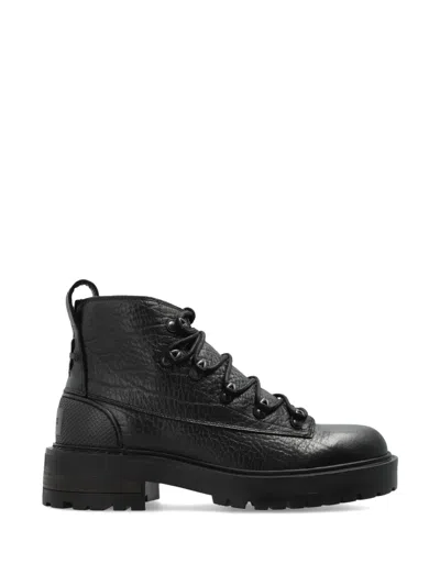 Allsaints Mccoy Lace-up Ankle Boots In Black
