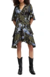 ALLSAINTS ALLSAINTS MEAGAN FLORAL PRINT WRAP DRESS