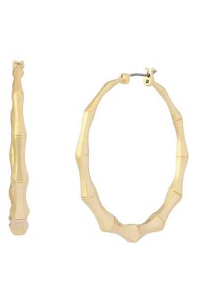 Allsaints Medium Angular Hoop Earrings In Gold