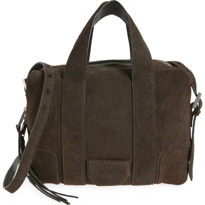 Allsaints Medium Ares Grain Leather Crossbody Bag In Green