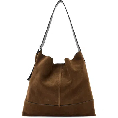 Allsaints Medium Asha Suede Hobo Bag