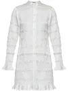 Allsaints Meg Button Front Mini Dress In White