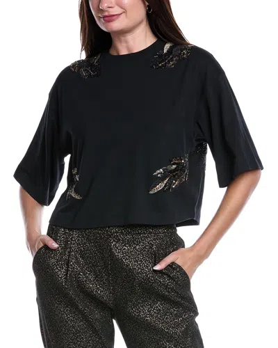 Allsaints Mel Wing Embellished T-shirt In Black