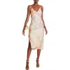 Allsaints Melody Marea Midi Dress In Rainbow Pink