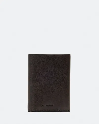 Allsaints Men's Axis Leather Bi-fold Wallet In Black