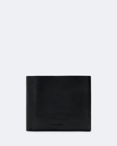 Allsaints Men's Axis Leather Bi-fold Wallet In Black