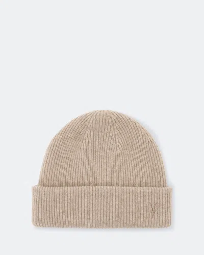 Allsaints Men's Bailey Wool Cuffed Beanie In Brown