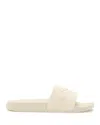 Allsaints Biggy Slip On Logo Slides In Chalk White
