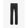 Allsaints Lenny Loose Fit Wide Leg Denim Jeans In Black
