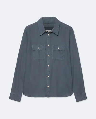 Allsaints Bond Long Sleeve Shirt In Blue