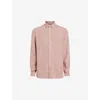 Allsaints Laguna Linen Blend Relaxed Fit Shirt In Bramble Pink