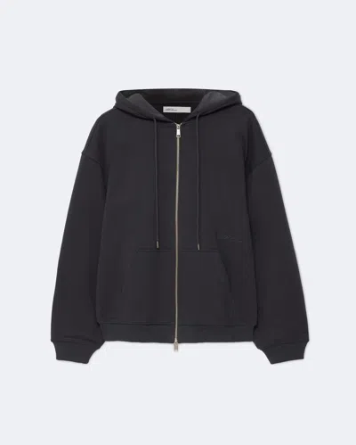 Allsaints Mens Brax Zip-up Relaxed-fit Cotton Hoody Washed Black Xs